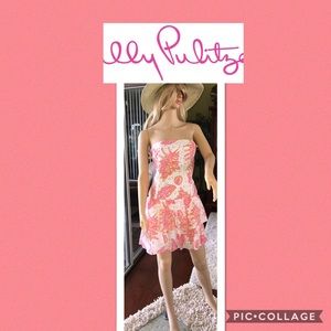 🍃🌸 Lilly Pulitzer Tiered Strapless Dress